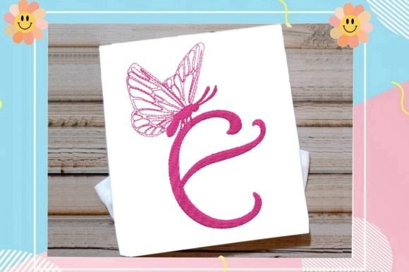 Beautiful Butterfly Letter E Embroidery Review