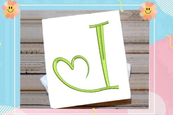 Beautiful Monogram I Letter Heart Review
