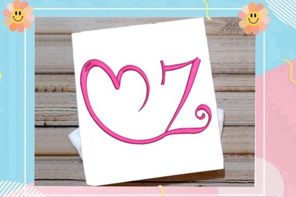 Beautiful Monogram Z Letter Heart Review