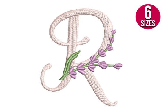 Lavender Font Letter R Embroidery Review