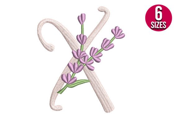 Lavender Font Letter X Embroidery Review