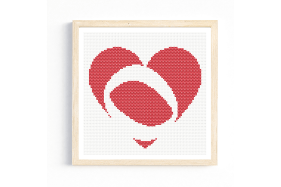 O Monogram in Heart Cross Stitch Pattern