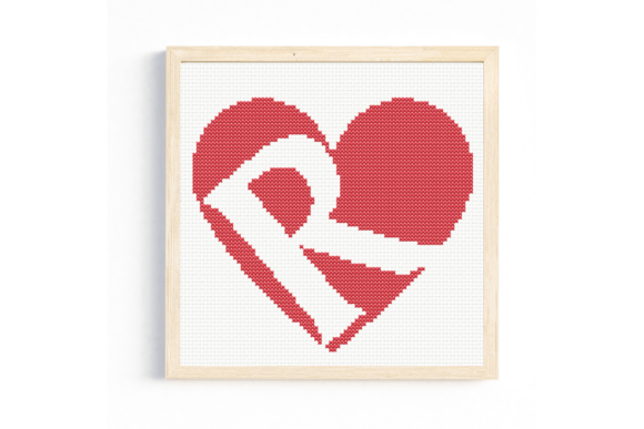 R Monogram in Heart Cross Stitch Pattern Review