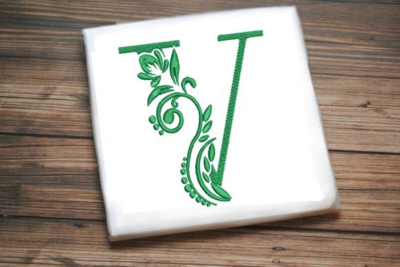 V Letter Elegant Illustrated Alphabet Decoration