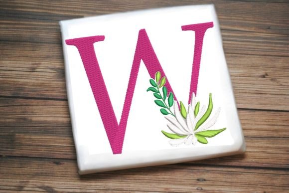 W Letter Decorative Greenery Alphabet Monogram Review