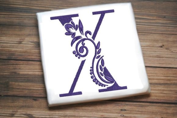 X Letter Elegant Illustrated Alphabet Decoration